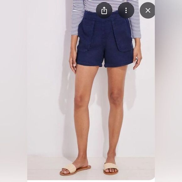 Vineyard Vines Beachy Linen Utility Shorts Navy Size Large - Picture 2 of 7
